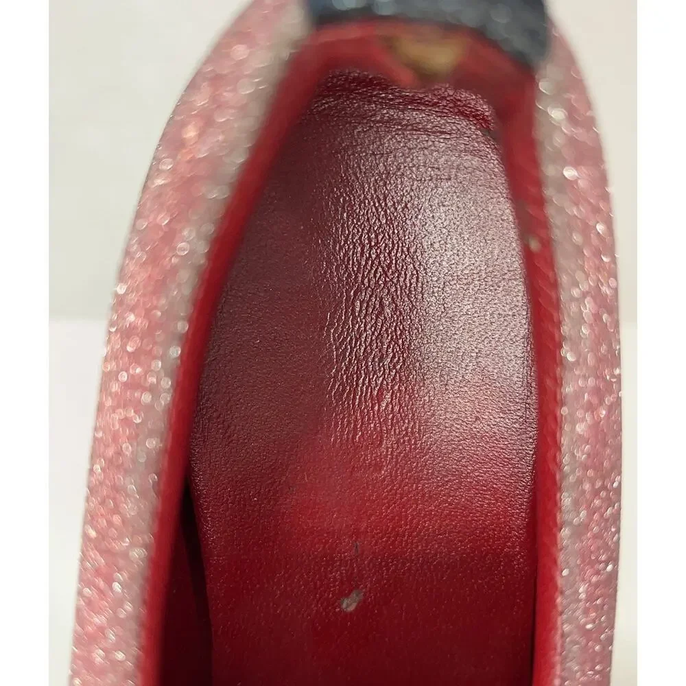 Authentic GUCCI Bambi Glitter Pink Ace Sparkle Studded Sneakers Size EU 35/US 5 - Picture 7 of 11